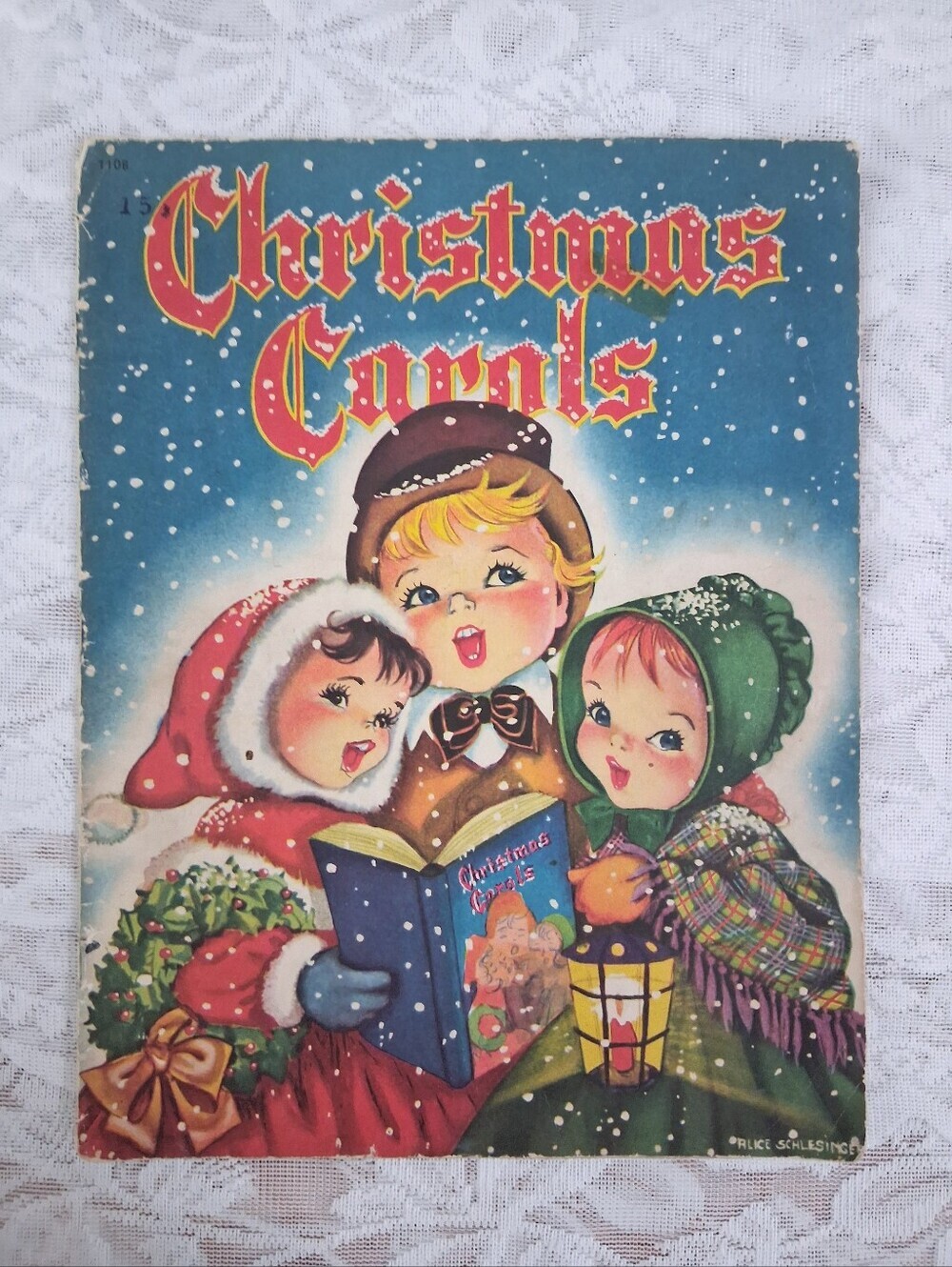 Vintage Whitman Christmas Carols Illustrated Music Books Voice Piano Guitar - Picture 3 of 16